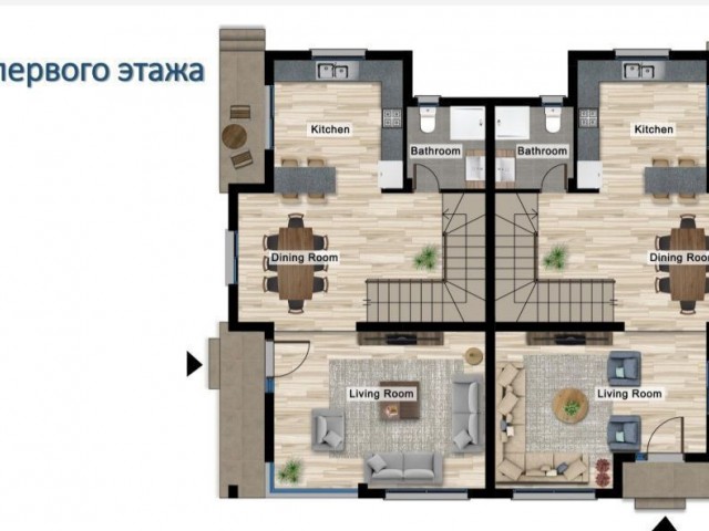 İskele - Bahçeler'de, havuzlu bir kompleks içinde, denizden 700 metre mesafede, 3+1 odalı 178 metrekarelik ikiz villa satılıyor. Türkçe, İngilizce ve Rusça konuşabiliyoruz.