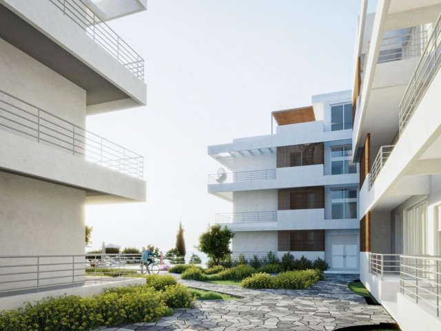 1+1 flat for sale in a new luxury complex with underground parking and swimming pool in Lapta, Girne. First payment 35%, expiry date 02.2025.