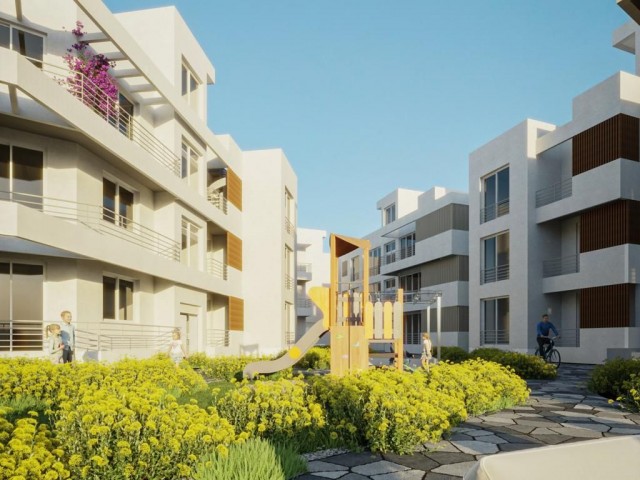 1+1 flat for sale in a new luxury complex with underground parking and swimming pool in Lapta, Girne. First payment 35%, expiry date 02.2025.