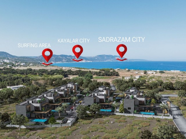 4+1 villa for sale in Kyrenia - Karşıyaka, only 100 meters from the sea!! Only 35% down payment is required. We speak Turkish, English and Russian.