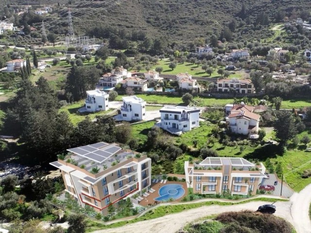 KYRENIA - ALSANCAK FLAT FOR SALE Mountain hill complex 2+1.