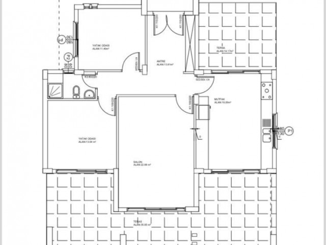 2+1 Бунгало в Yeni Boğaziçi, Частный Бассейн, 120 м²