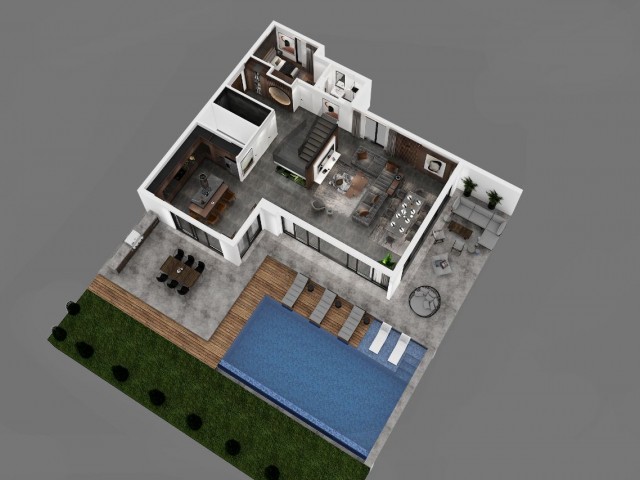 Luxury project of Villa 4+1 for sale. Esentepe