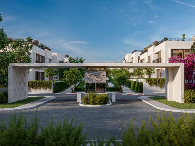 Проект квартиры с 3 спальнями и садом от ведущей строительной компании Северного Кипра. красный флаг