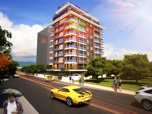 Newly completed 2+1 flats for sale in Kyrenia center with sea and mountain views