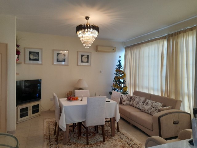Furnished, 3+1 furnished flat for sale in Kyrenia - Lapta. The complex has a swimming pool. We speak Turkish, English and Russian.