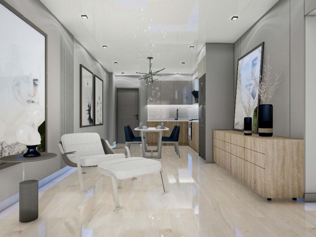 In einem Luxuskomplex in Iskele, Long Beach, stehen 1+1 Wohnungen zum Verkauf. Zum Verkauf stehen Wohnungen mit 0 bis 9 Etagen!