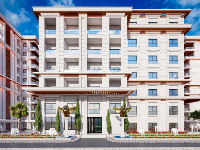 In einem Luxuskomplex in Iskele, Long Beach, stehen 2+1 Apartments mit eigenem Bad zum Verkauf. Zum Verkauf stehen Wohnungen mit 0 bis 9 Etagen