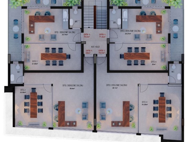 Karakum, Girne'de inşa edilen iş merkezinde Düken loft alanları satışa sunulmaktadır