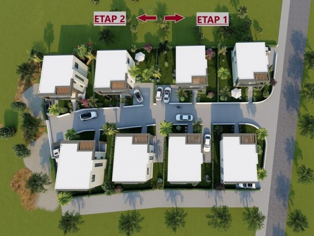 4+1 villas' projects for sale in Lefkoşa, Minareli köy. Price 199,999 GBP. Showroom is available for viewing 