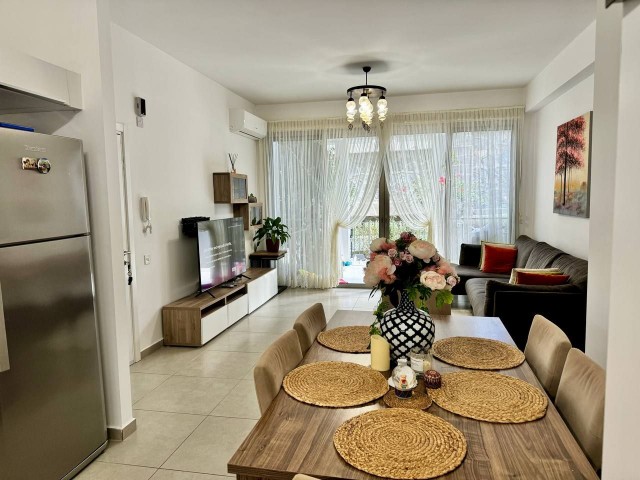 Kyrenia – Alsancak. 2+1 Wohnung mit Garten zum Verkauf im Luxuskomplex Milos Park