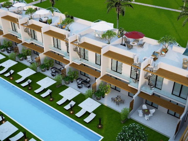 Cozy 1+1 apartment in a new upcoming project located right by the sea in the picturesque district of Tatlısu