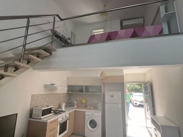 Sale of a 1+1 Loft Apartment on the Ground Floor in Karaoglanoglu