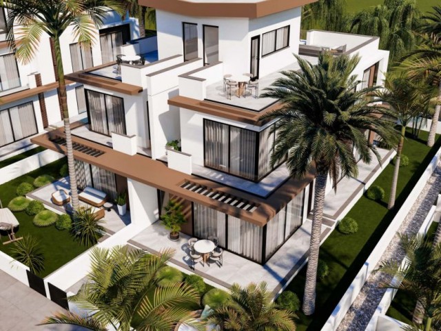 Two-Storey 3+1 Villa in a Luxury Complex with a Pool by the Sea in Yeni Boğaziçi is for Sale!