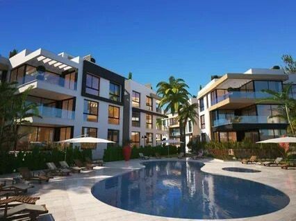 2+1 Apartments with Private Garden and Shared Pool in Eden Garden Complex, Alsancak