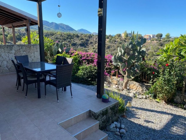 FURNISHED 2 BEDROOM GARDEN APARTMENT WITH LOVELY SEA AND MOUNTAIN VIEWS – FULL INDIVIDUAL TITLE DEED IN OWNERS NAME