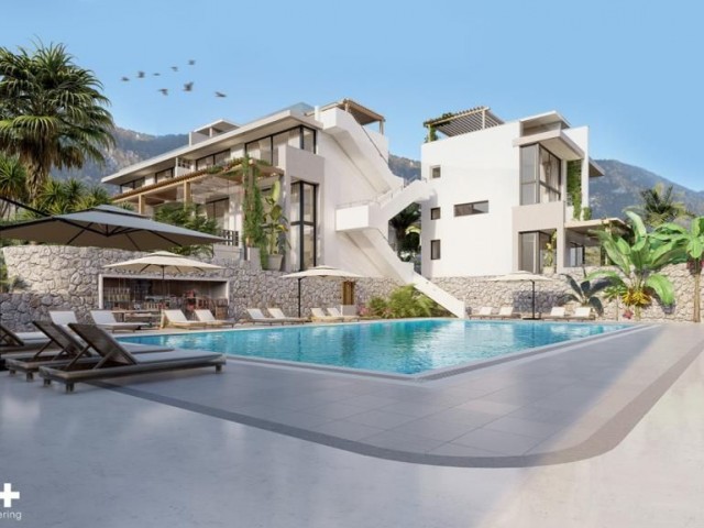 2 Bedroom, 2 Bathroom Ground Floor Apartment With Your Very Own Private Pool On A Stunning New Project That Sits On A Ravine Edge In A Peaceful Area Of Tatlisu!