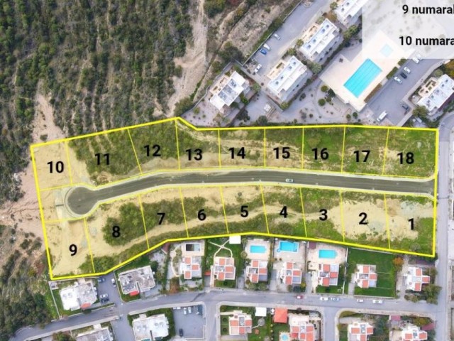 For sale, a dec80m2 Plot equivalent to 100%, with a large sea view, in one of the fast-developing areas at Çatalkoy ** 