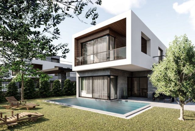 4 + 1 Luxusvilla Mit Moderner Architektur In Kyrenia Karaoglanoglu Zum Verkauf ** 