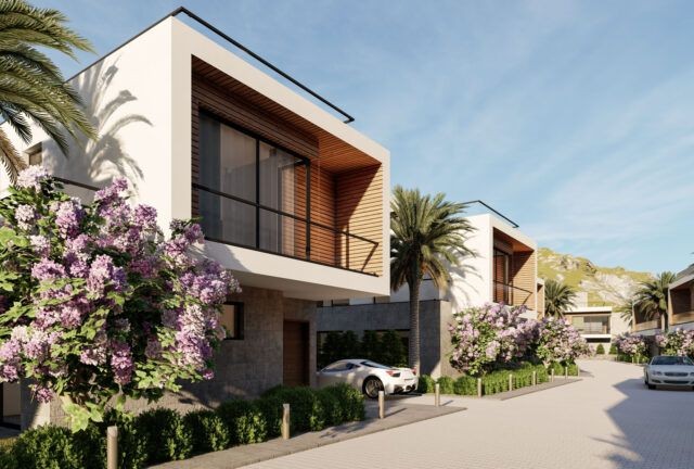 4 + 1 Luxusvilla Mit Moderner Architektur In Kyrenia Karaoglanoglu Zum Verkauf ** 