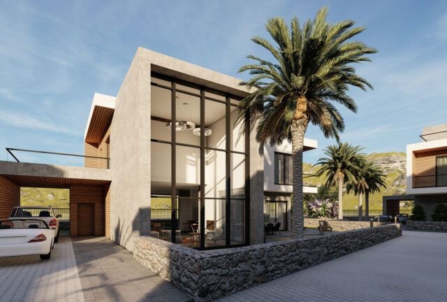 4+1 Luxury Villa with Modern Architecture for Sale in Karaoğlanoğlu, Girne ** 