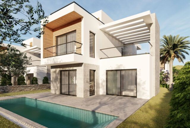 4+1 Luxury Villa with Modern Architecture for Sale in Karaoğlanoğlu, Girne ** 