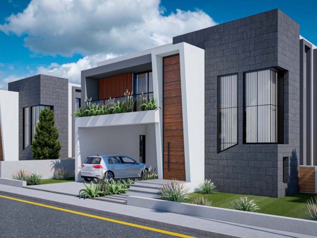 Villas with 3 + 1, 4 + 1 Options in an Ultra-Luxury Modern Site Located in Famagusta, Yenibogazici ** 