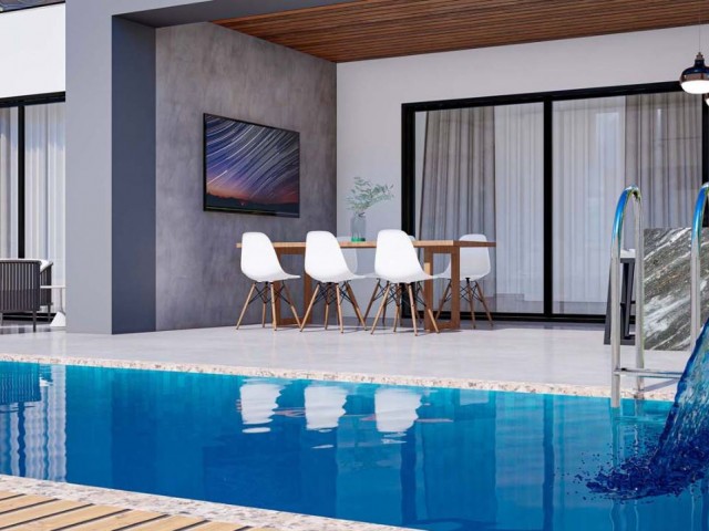 Villas with 3 + 1, 4 + 1 Options in an Ultra-Luxury Modern Site Located in Famagusta, Yenibogazici ** 