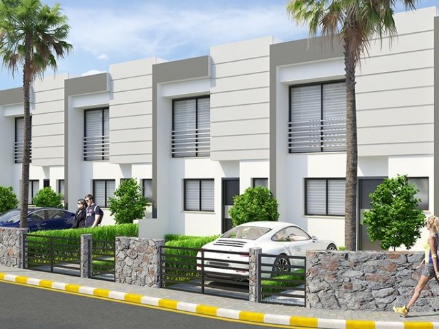 Girne Alsancak'da Kaliteli, Modern, Dağ ve Deniz Manzaralı 2+1 Şahane Uygun Fiyatlı İkiz Villa