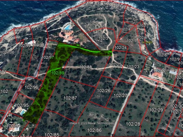 Kyrenia, 7,5 Donum Land mit Blick auf die Felsen bolggeded nicht geschlossen ** 