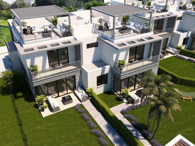 Kyrenia Karaoglanoglu is Also Quite Modern And Luxurious, Our Twin Villas with a Garden, a Communal Pool On the Site and 3 + 1 and 3 + 1 Options are Ideal for Investment ** 