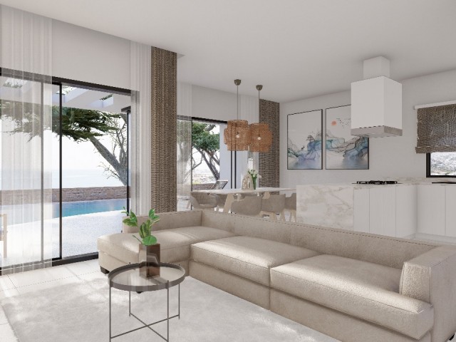 Kyrenia Chatalköy mit 2 verschiedenen Arten von Villen mit Pool , große Terrasse mit 3 Schlafzimmern, 3 privaten Badezimmern und sorgfältig gestalteten neuen Villa Projekt ** 