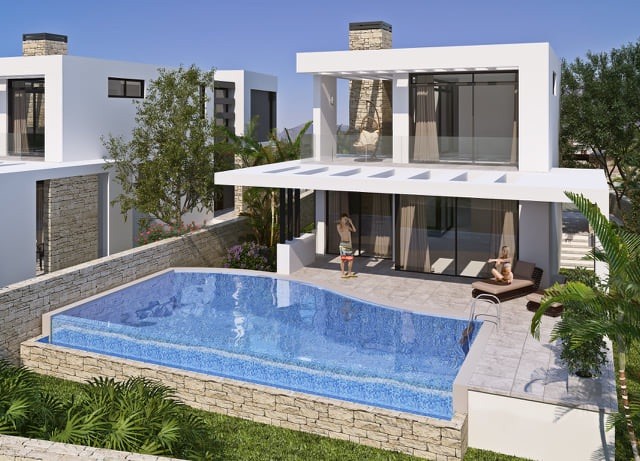 Kyrenia Chatalköy mit 2 verschiedenen Arten von Villen mit Pool , große Terrasse mit 3 Schlafzimmern, 3 privaten Badezimmern und sorgfältig gestalteten neuen Villa Projekt ** 