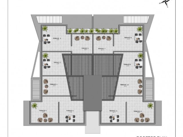 Unser Projekt in Kyrenia Alsancak mit 2 Schlafzimmern mit Gemeinschaftspool und 70 M2 Dachterrasse ** 