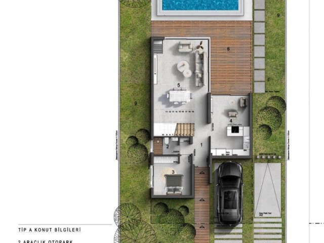 Our New Project in Kyrenia Karaoglanoglu with 3 Bedrooms, 3 Private Bathrooms, a Spacious Garden and a Pool Isolated from Noise in an Isolated Location ** 