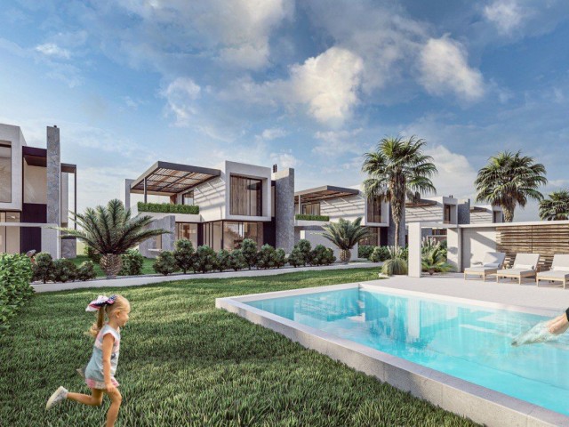Unser neues Projekt in Kyrenia Karaoglanoglu mit 3 Schlafzimmern und 3 privaten Badezimmern mit großem Garten und Pool isoliert vom Lärm ** 