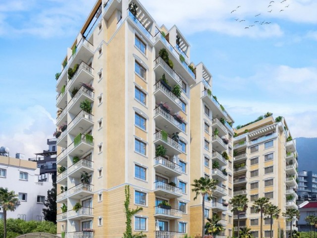 In the center of Kyrenia, near the new shopping mall to be built, 2 Bedroom and 1 Bedroom Option Mountain View Apartment Project!