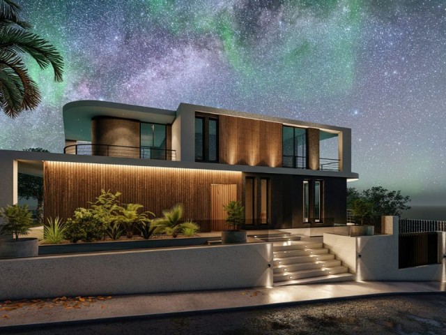 Unser neues Villenprojekt mit Infinity-Pool, 3-Schlafzimmer-Smart-House-System, Fußbodenheizung und verschiedenen Annehmlichkeiten in Famagusta Tatlısu