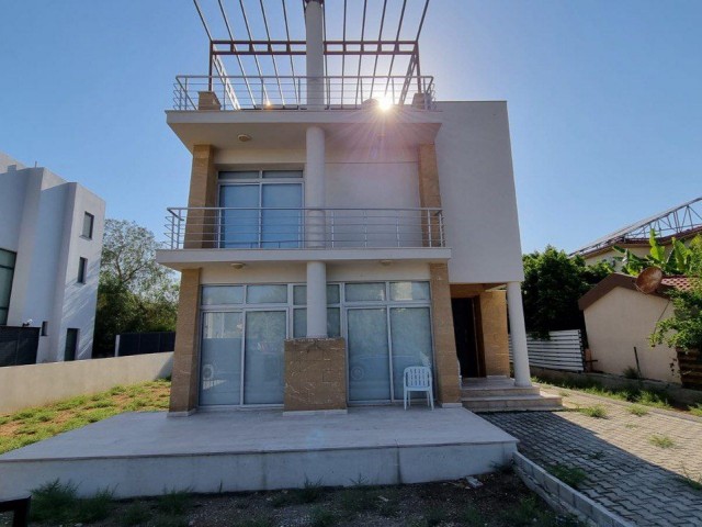 Triplex Villa with 4 Bedrooms, 2 Separate Kitchen Partitions and Large Jacuzzi in Famagusta Tuzla 