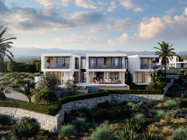 Our New Villa Project Consisting of 4 Bedrooms and 5 Bedrooms Villas in Girne, Çatalköy, with Pool and Seafront, Isolated from Noise