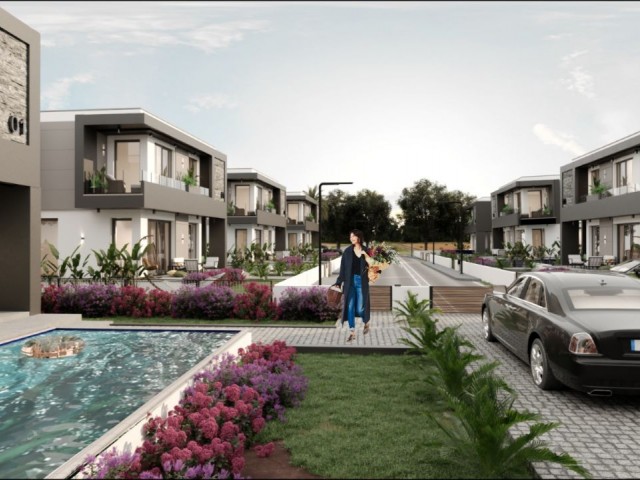 Girne Çatalköy'de 4 Yatak Odalı Villa Havuz Opsiyonlu Şehir Merkezine Yakınlığıyla Harika Konumlu Yeni Projemiz
