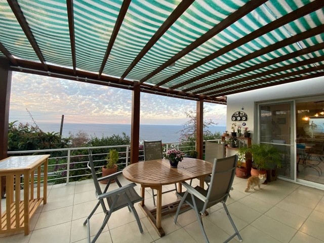 Our Villa For Sale In Girne Esentepe, 3 Bedrooms Turkish Title Full Sea View And Fireplace With All Rooms Sea View