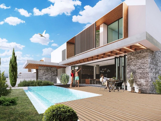 Our Villa Project with 4 Bedrooms, Pool and Terrace in Girne, Ozanköy, Suitable for Bank Loans, Not to be Missed