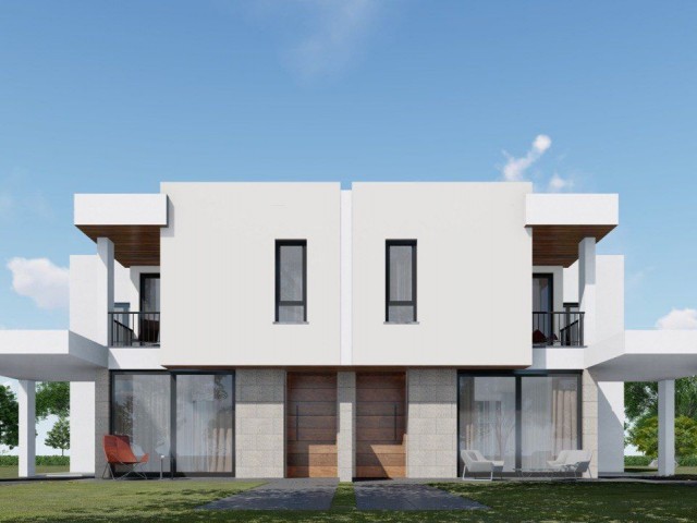 Unser neues Villenprojekt mit 3-Schlafzimmer-Kamin und Grill-Zentralheizungsinfrastruktur in Küçük Kaymaklı, Nikosia