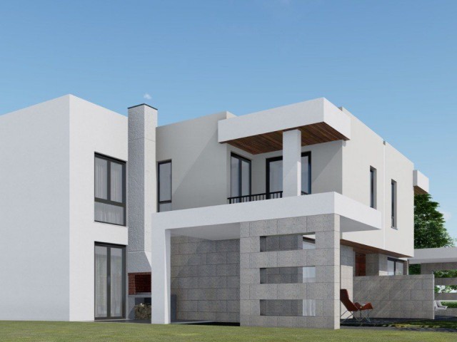 Our New Villa Project with 3 Bedroom Fireplace and Barbecue Central Heating infrastructure in Küçük Kaymaklı, Nicosia