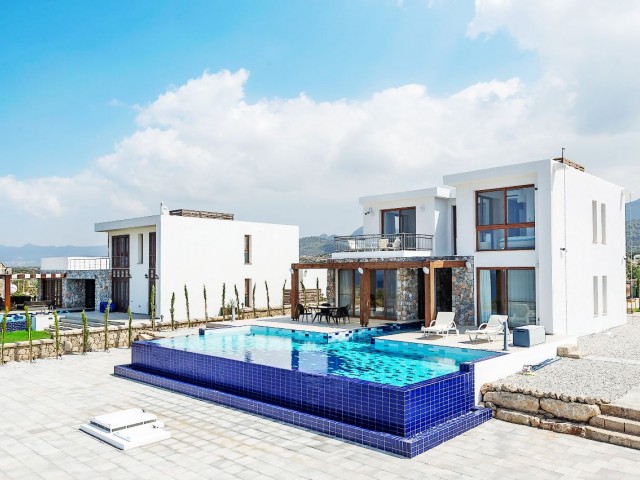 Unser neues Projekt mit 4 Schlafzimmern, 70 m² großem Privatpool, Kamin und Grillecke in 3 verschiedenen Villentypen in Famagusta Tatlısu