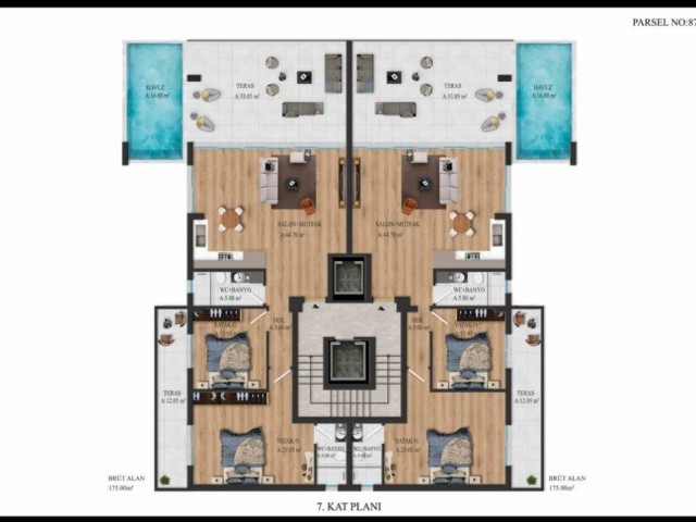 Unser Gewerbe- und Wohnwohnungsprojekt im Zentrum von Kyrenia mit 2-Schlafzimmer-Bürogenehmigung, Generatorinfrastruktur und Aufzug