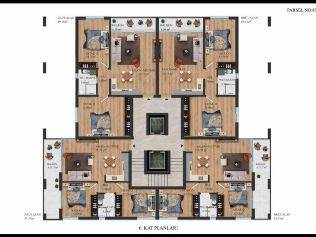 Girne Merkezde 3 Yatak Odalı Ofis İzinli Jeneratör Alt yapılı Ve Asansörü Bulunan Ticarı ve Konut Apartman Daireli Projemiz