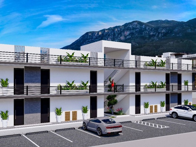 Unser neues Projekt mit 1-Schlafzimmer-Studio, verschiedenen Villen und Apartments mit Sozialbereichen und Gemeinschaftspools und Saunen in Girne Lapta