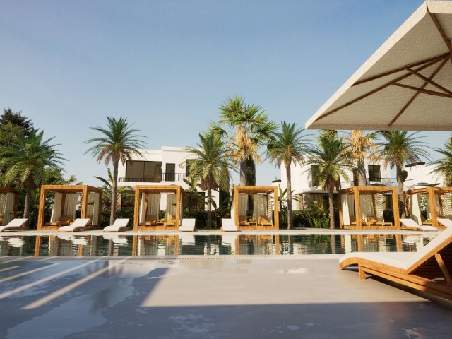 Unsere wundervolle 510 m² große Villa mit 3 Schlafzimmern, Gemeinschaftspool und privatem Pool in Edremit, Girne.